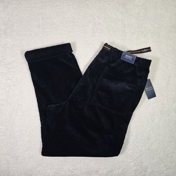 Polo Ralph Lauren Corduroy Trousers Belted Mens XL Pants M AG Aviator Navy